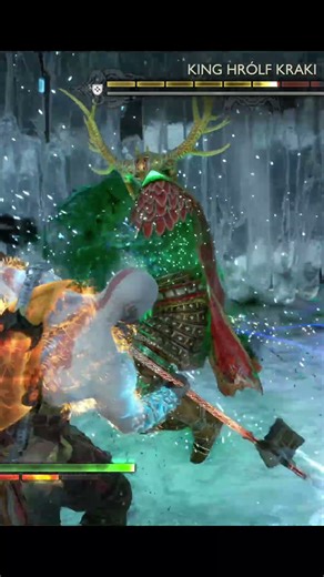 How to melt King Hrolf with Magic Only? 😲 (Secret Gear) #GodOfWarRagnarok #KingHrolf #Shorts