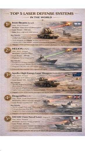 Top 5 Laser Defense Systems in the World | Future of Modern Warfare ⚡