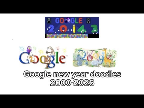 Google New year doodles 2000-2026 @Google @googledoodles 