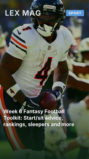 Week 6 Fantasy Football Toolkit: Start/sit advice, rankings, sleepers and more #shorts