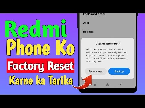 How To Do Factory Reset Redmi | Hard Reset Settings Redmi