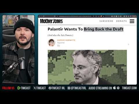 Palantir Calls For MILITARY DRAFT Amid World War 3 Fears | Tim Pool
