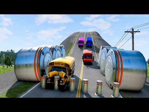 Realistic Bollard Crash Test #1 BeamNG Drive