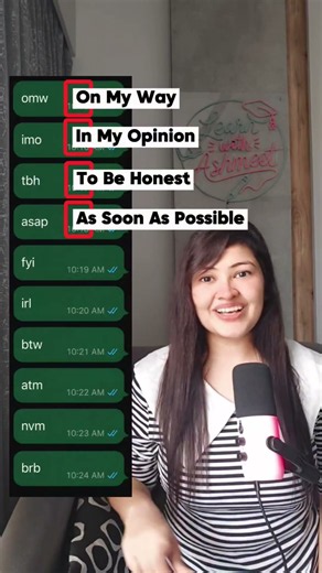 10 Chat Abbreviations Everyone Should Know! | BRB, TBH, IMO & More #English #Shorts