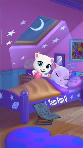 Mamaa Wake up to Angela My Talking Tom 2 😅 #shorts #tom #angela #cute #cat #mytalkingtom2