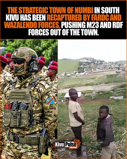 🚨🔥 NUMBI HAS BEEN RECAPTURED! 🇨🇩 The strategic town of Numbi has reportedly been recaptured by FARDC and Wazalendo forces, pushing M23 and RDF forces out of the town. 🇨🇩 Residents of Numbi are reportedly celebrating the departure of the M23 and RDF forces as FARDC and Wazalendo regain control. NUMBI IS BACK UNDER CONGOLESE CONTROL. 🔥🇨🇩 #DRC #congolesetiktok #M23 #congolaise🇨🇩🇨🇬 #rwandatiktok🇷🇼
