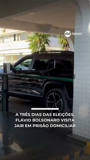 Flávio visita Jair Bolsonaro em prisão domiciliar a três dias do segundo turno | #SBTNews