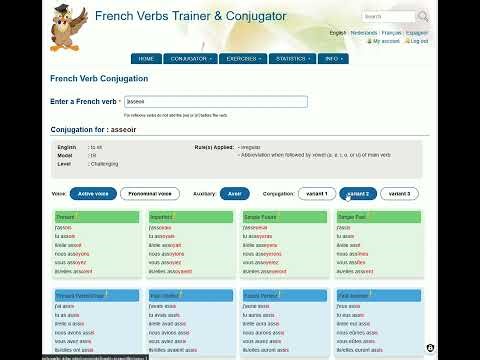 Discover French verbs with multiple forms, like "asseoir", with clear visual explanations.