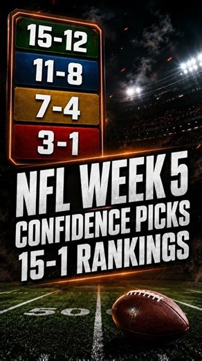 NFL WEEK 5 CONFIDENCE LADDER IS HERE!!!