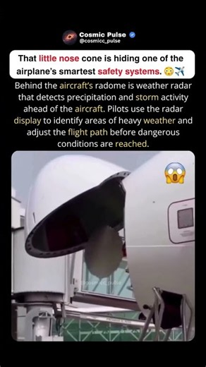 That Tiny Nose Cone Is Hiding an Airplane’s Weather Radar ✈️#shorts #trending #viralvideo #airplane