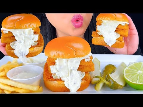 McDonald's Fish Filet Sandwich DRENCHED IN SAUCE | ASMR | MUKBANG | EATING SOUNDS