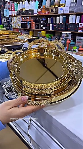 Luxury Silver Serving Tray — Decorative Round Platter | Şık Servis Tepsisi