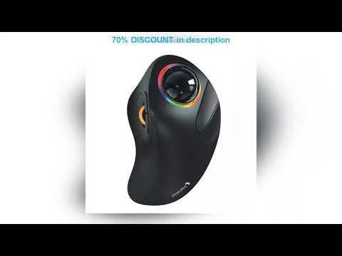 #ProtoArc Wireless Index Finger Trackball Mouse Rechargeable RGB Rollerball BT 2.4g Mice for Comput