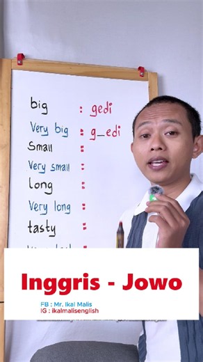 Bahasa Inggris kali ini kita bandingin dengan bahasa Jawa