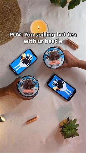 Would you spill the tea for a scoop of this? 🍊🍫 #benandjerrys #spillthetea | Ben & Jerry's