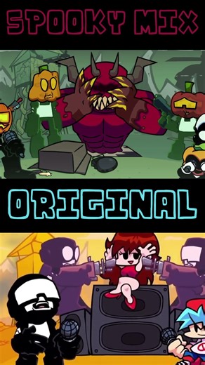 FNF Week 7 Stress Cutscene Spooky Mix VS Original Animation Comparison! #fnf