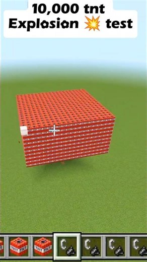 What Happens if You Explode 10,000 TNT? 🤯 Minecraft Gameplay shorts
