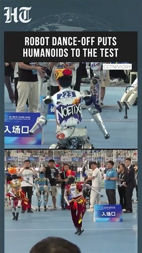 Humanoid Robots Take Over Beijing Dance Floor at World Robot Games #Shorts