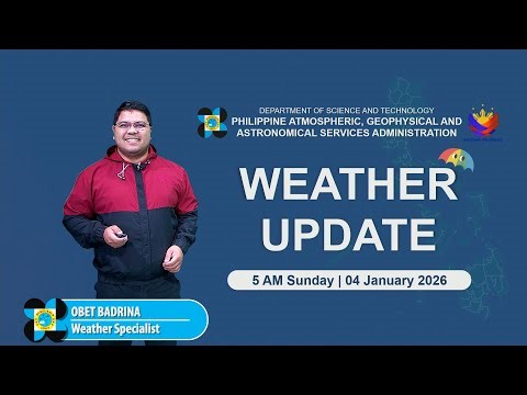 Public Weather Forecast issued at 5PM | January 4, 2026 - Sunday