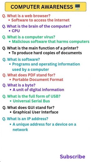 Test Your Basic Computer Knowledge: Top 10 Common Computer Questions #shorts #amtutorials25