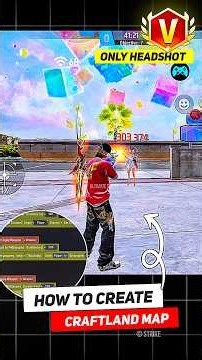 Craftland Map Kaise Banaen || Craftland Map Kaise Banaen 1v1 Only Headshot 💯😱 #shorts #craftland #ff