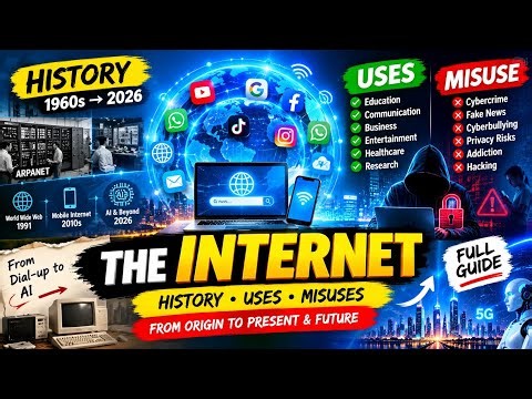 The Complete History of the Internet (1960s–2026) | Uses, Misuses & Future of the Internet