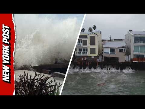 Tropical Storm Rachel SLAMS Into Sea Wall, Floods Southern California Homes