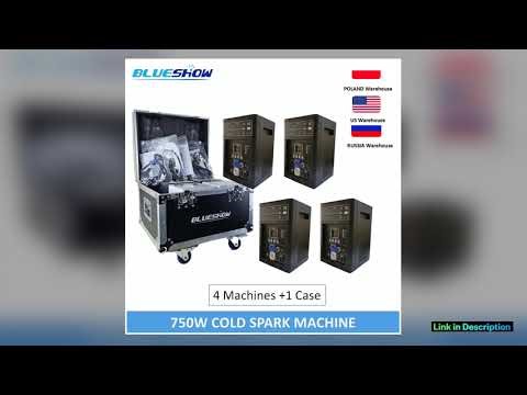 4 Cold Spark Machine Ti Powder 750W Cold Firework Machine DMX Remote Control LCD Cold Sparking