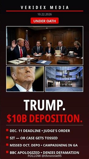 Judge orders Trump to sit for deposition in his $10 billion lawsuit against the BBC.