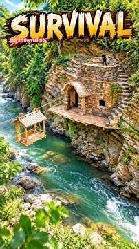 😱 SURVIVAL! A Secret Stone Shelter Above a Wild River! #survival #bushcraft #offgrid #outdoor