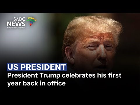 President Trump celebrates his first year back in office