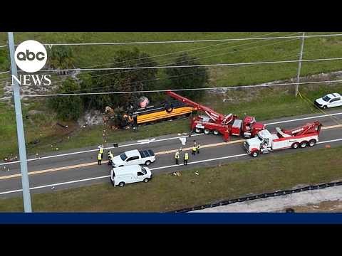 Florida police release dash camera video of deadly school bus collision