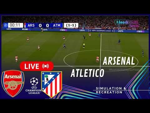 ⚽ Arsenal 1 vs 0 Atletico Madrid HIGHLIGHTS | UEFA Champions League 25-26 (Simulation/Recreation)
