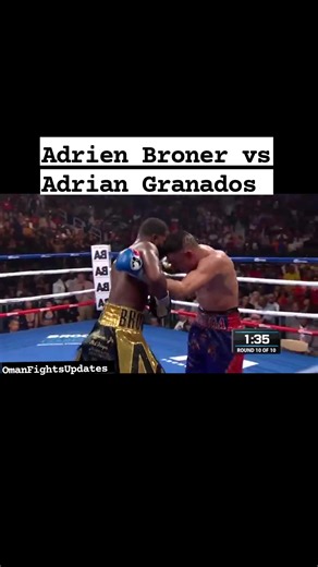 Adrien Broner defeated Adrian Granados by a 10-round split decision on February 18, 2017, in a tough, high-action welterweight bout in Cincinnati. Despite Granados being busier with 683 punches to Broner's 403, Broner's superior accuracy (41% vs. 21%) and harder, cleaner shots secured him the win on the judges' scorecards. #omanfightsupdates #boxinghistory #boxeo #boxing | Oman Fights Updates