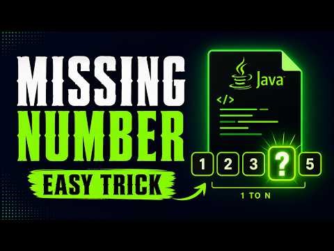 Find Missing Number (1–N) in Java 🔥 Easy Trick Most Candidates Miss! | Java Interview Question