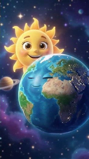 Cartoon Earth And Sun