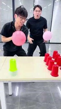 Cup Stacking Relay Race: Girls vs. Boys #CureForUnhappiness #StressRelief #OfficeGames #Funny