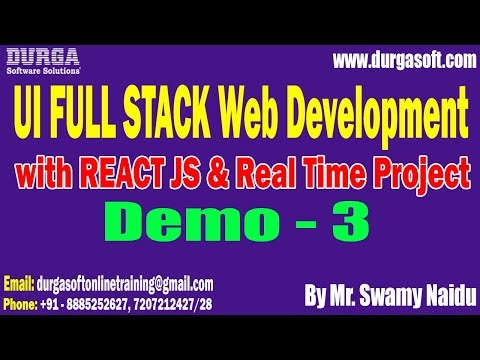 UI FULL STACK Web Development with REACT JS tutorials || by Mr. Swamy Naidu On 07-01-2026 @7AM (IST)