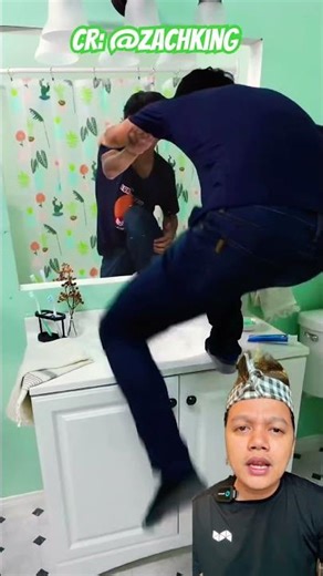 FIND A HIDING PLACE BEHIND THE MIRROR⁉️ Cr: @Z@ZachKing