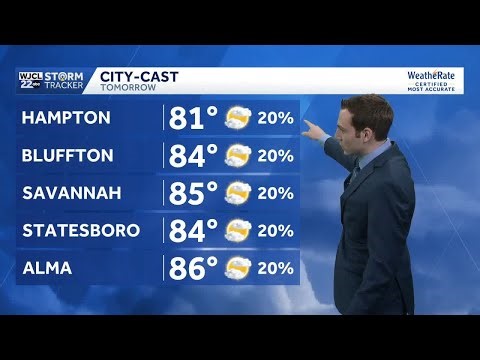 Cold front moves through Southeast Georgia and the Lowcountry on Sunday