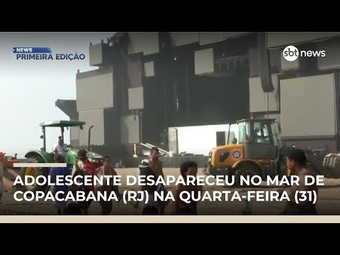Buscas por jovem de 14 anos que desapareceu na praia de Copacabana continuam | #NewsPrimeiraEdição
