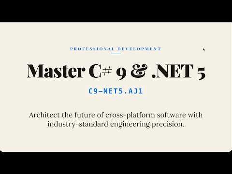 C# 9 & .NET 5 | Master C# Programming, OOP, LINQ & .NET Development