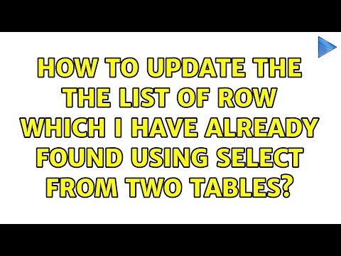 How to update the the list of row which I have already found using select from two tables?