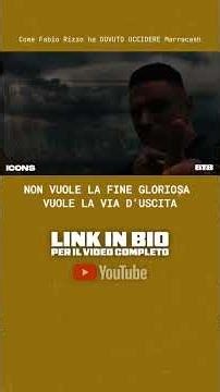 Guarda il documentario completo al link in bio. "Come Fabio Rizzo ha dovuto uccidere MARRACASH"