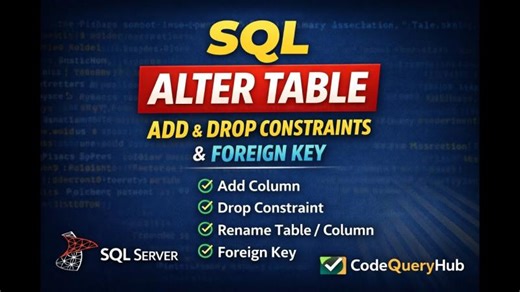 Mastering SQL ALTER, Constraints Foreign Keys | CodeQueryHub posted on the topic | LinkedIn