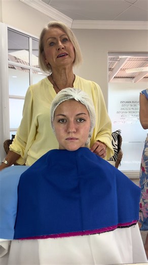 Colour analysis at Image Insured Kloof: hair net no makeup