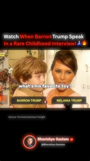 Watch When Barron Trump Speak In a Rare Childhood Interview! 🤱🤑🔥 #rich #money #usa #podcast #shorts