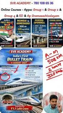 India’s First Bullet Train 🚄 by Aug 2027 | Route, Cost & Facts | SVR Academy