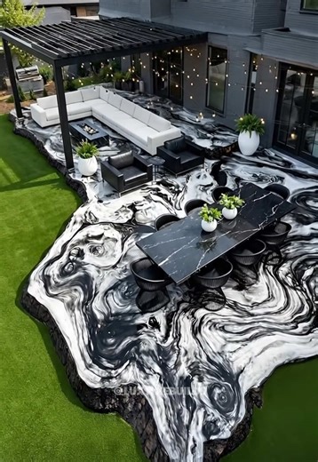 Absolutely Stunning Epoxy Wood Patio 🤯😍 #interiordesign #homedesign #patiomakeover