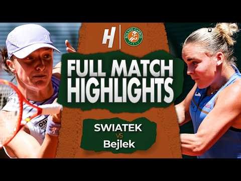 Iga Swiatek vs Sara Bejlek - FULL Match Highlights | Roland Garros 2026